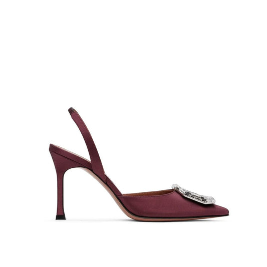 Amina Muaddi Camelia Sling 90 Satin-Pumps