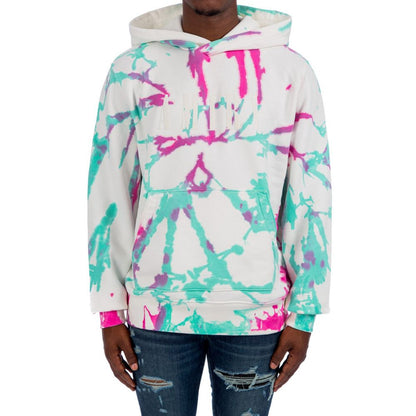 Sweat à capuche tie-dye avec logo Amiri
