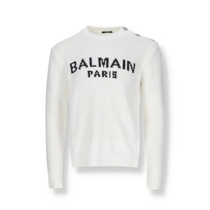 Pull en coton à logo Balmain