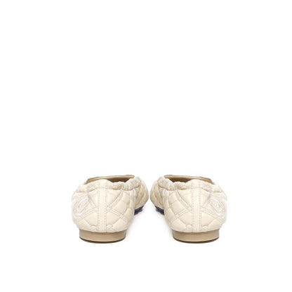 Burberry Sadler Leather Ballerina Flats