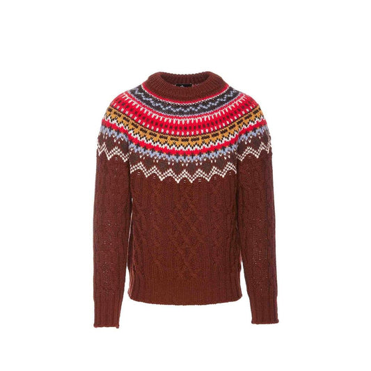 Pull en laine torsadée Moncler Grenoble Fair Isle Intarsia