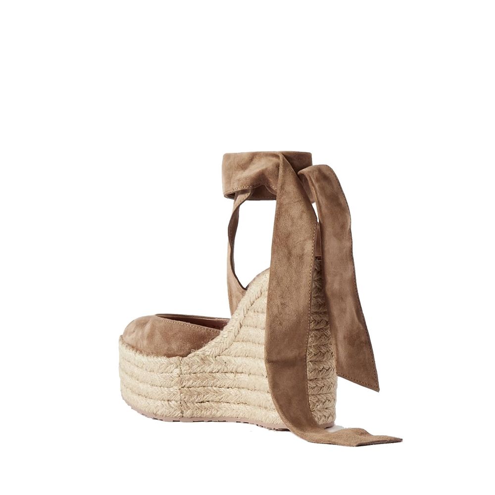 Espadrilles compensées en daim