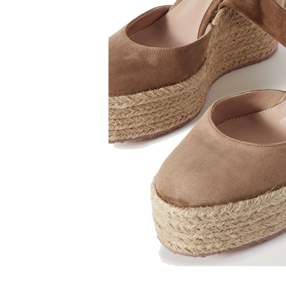 Espadrilles compensées en daim