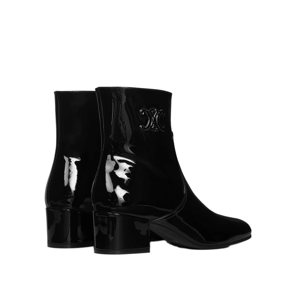 Celine Triomphe Lederstiefel mit Reißverschluss