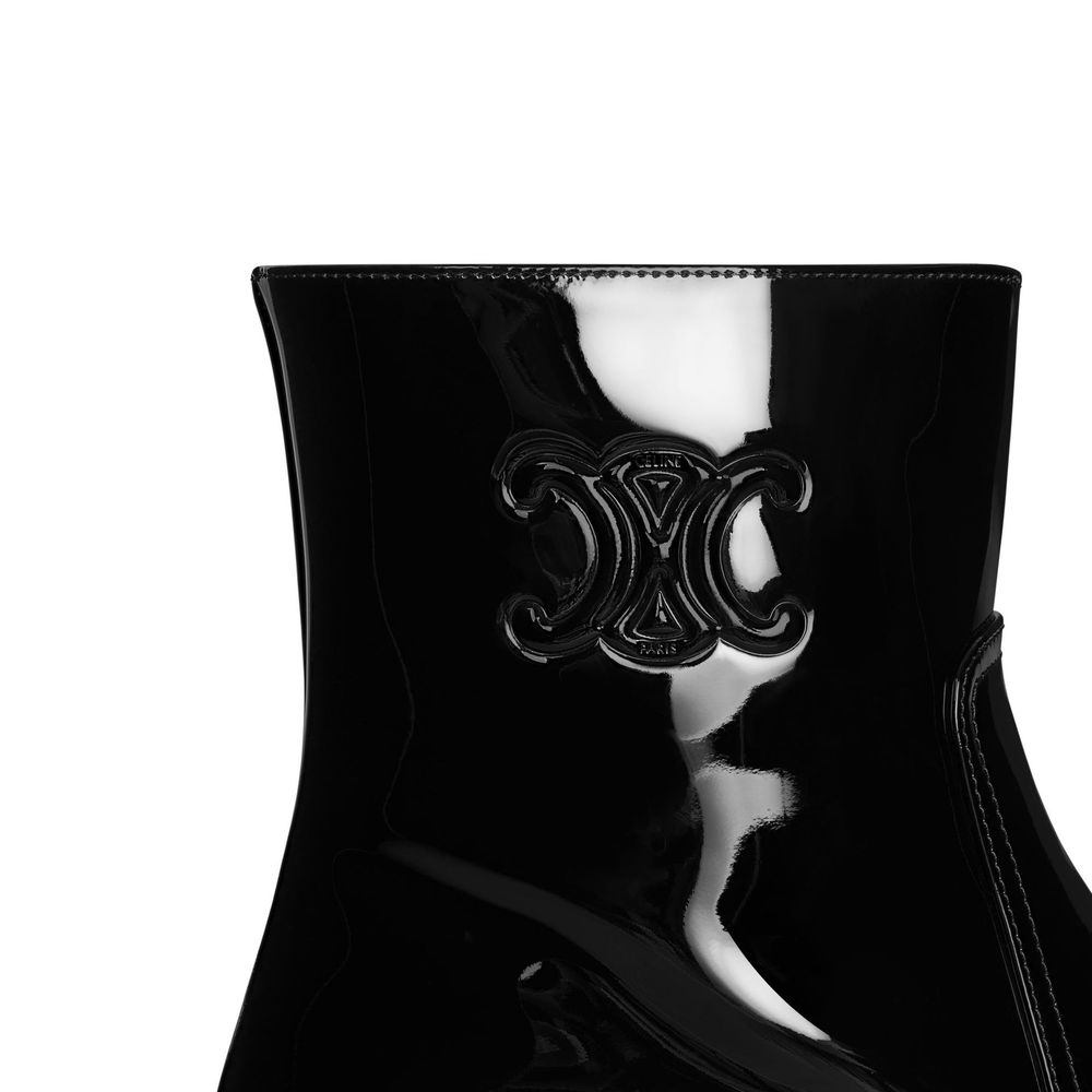 Celine Triomphe Lederstiefel mit Reißverschluss