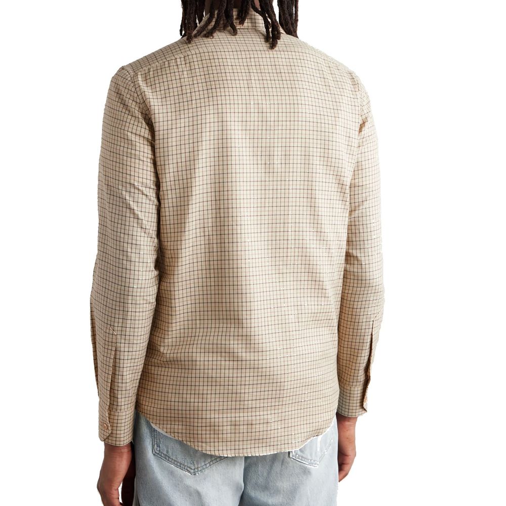 Chemise en coton à carreaux avec logo brodé Céline
