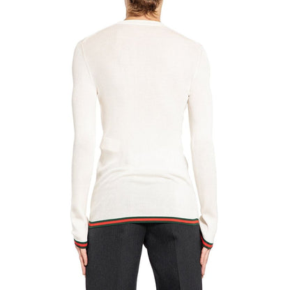 Gucci T-Shirt aus gerippter Seide