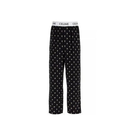 Celine Pyjamahose mit Mini-Palmenmotiv