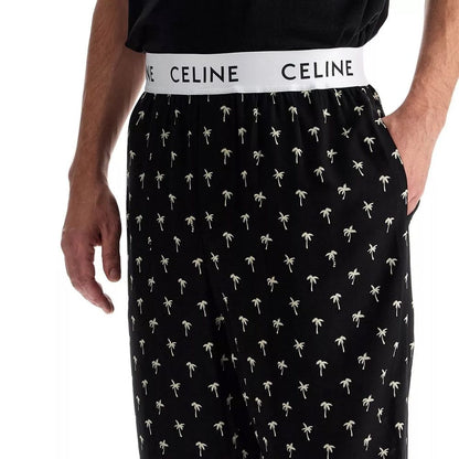 Celine Pyjamahose mit Mini-Palmenmotiv