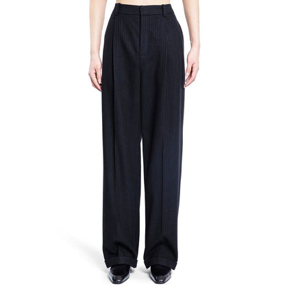 Saint Laurent – Gestreifte Hose aus Kaschmir und Wollflanell im Stil der 90er
