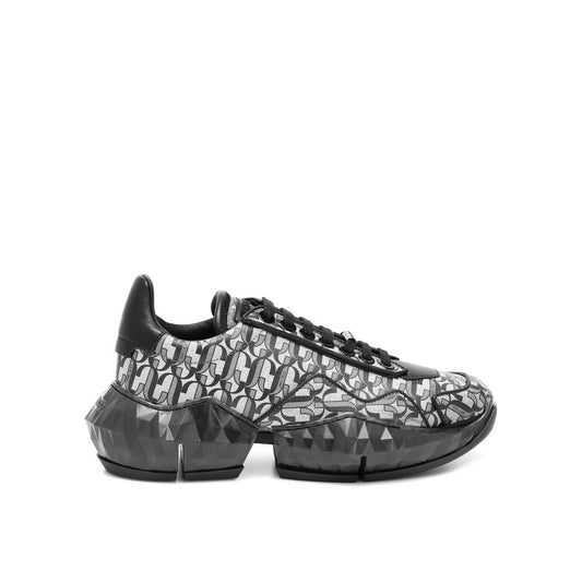 Jimmy Choo Diamond JC Monogram Glitzer-Ledersneaker