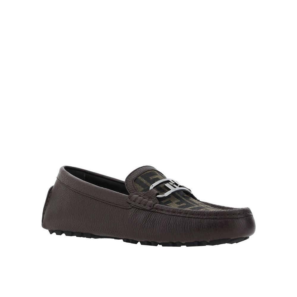 Fendi Leder-Loafer mit Monogramm