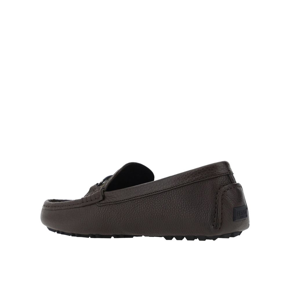 Fendi Leder-Loafer mit Monogramm
