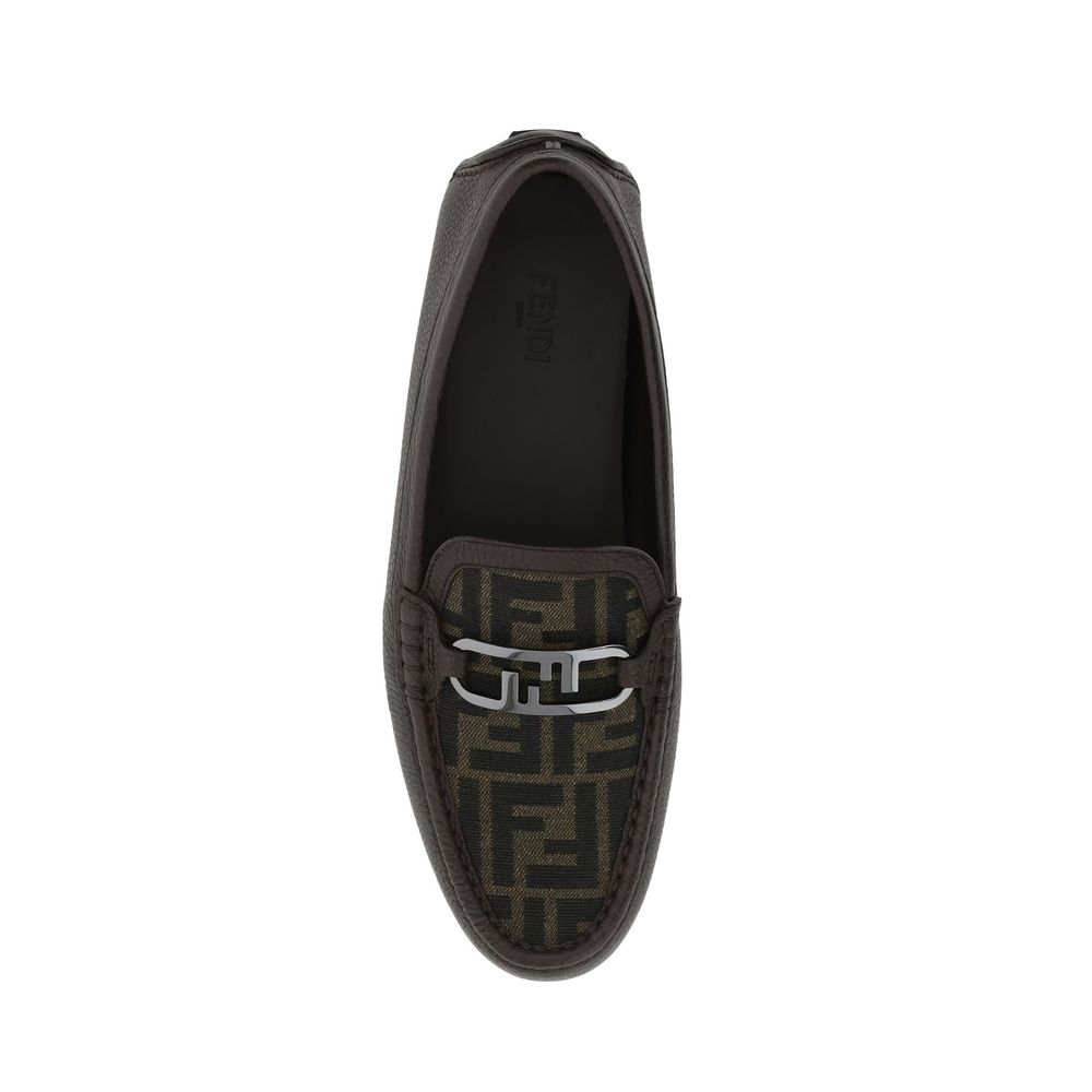 Fendi Leder-Loafer mit Monogramm