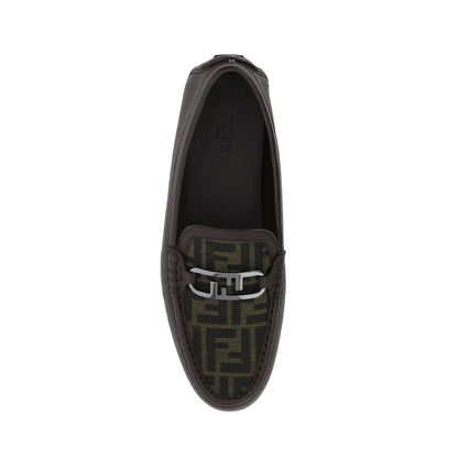 Fendi Leder-Loafer mit Monogramm