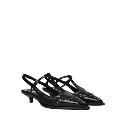 Escarpins à bride arrière en cuir Miu Miu