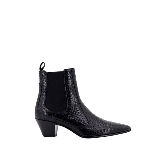 Celine Chelsea-Stiefel aus Leder mit Schlangeneffekt