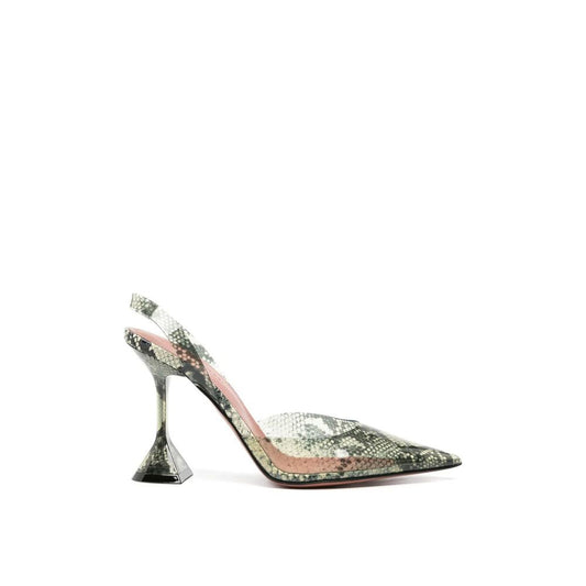 Amina Muaddi Holli Glass 95mm Pumps mit Schlangenhauteffekt