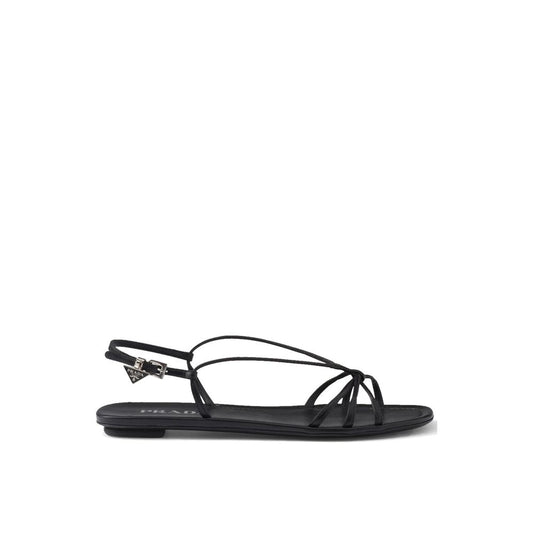 Prada Flache Ledersandalen