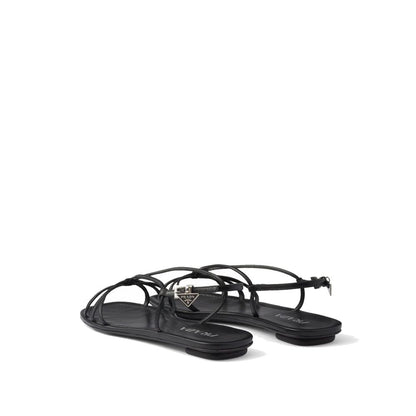 Prada Flache Ledersandalen
