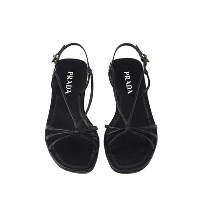 Prada Flache Ledersandalen