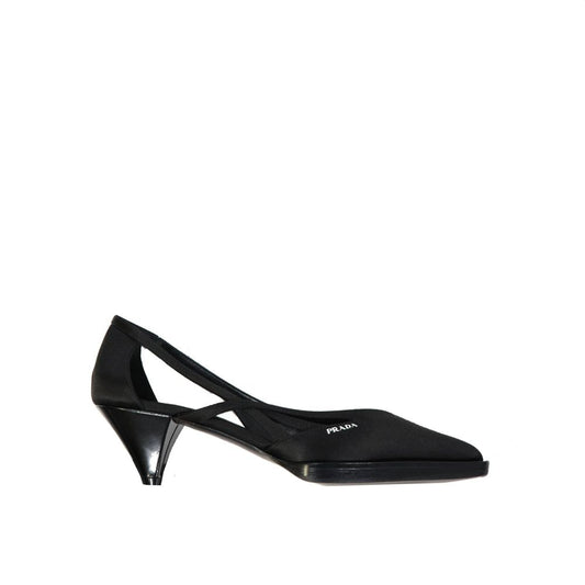 Prada 55 mm Satinpumps mit Cut-Outs