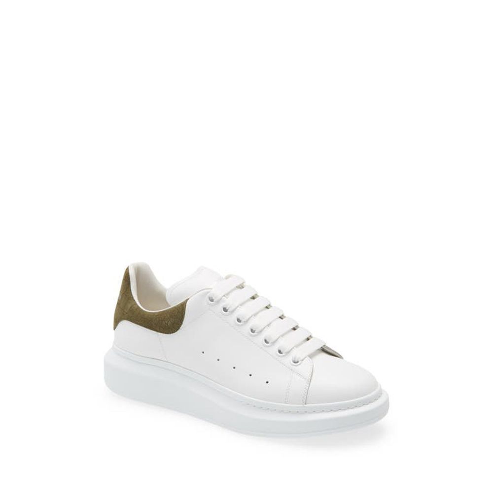Sneakers surdimensionnées en cuir de crocodile