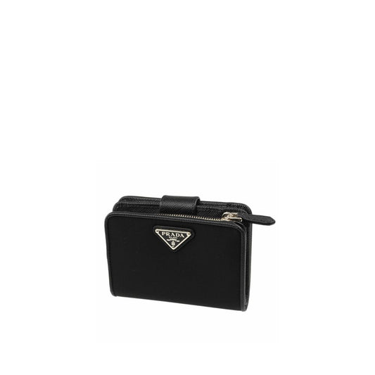 Prada Französische Brieftasche aus Nylon und Leder