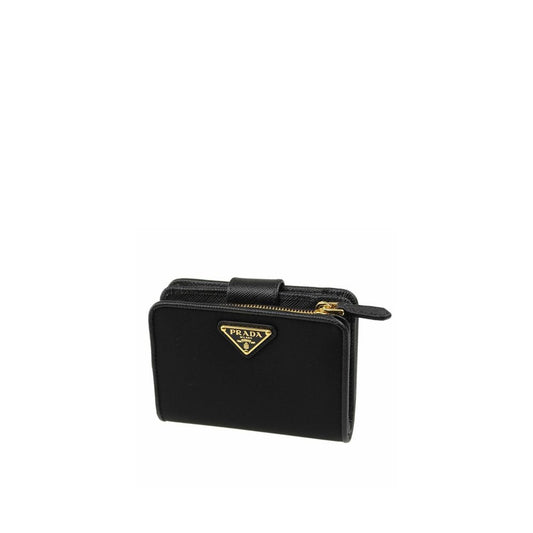 Prada Französische Brieftasche aus Nylon und Leder