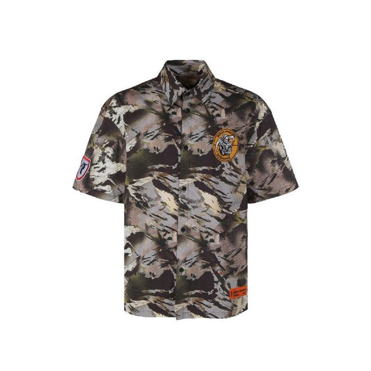 Chemise en popeline camouflage Heron Preston