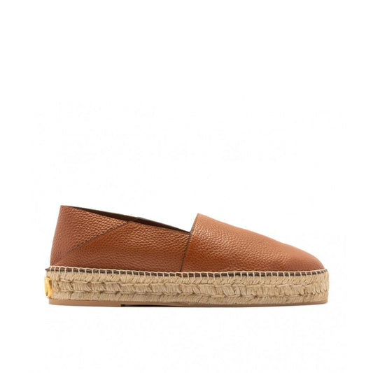 Valentino Garavani Espadrilles aus Leder mit Logoplakette