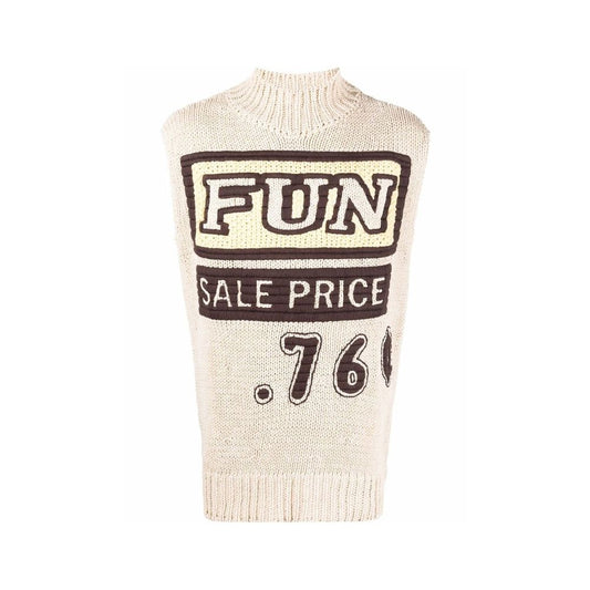 Slogan Print Vest Pullover