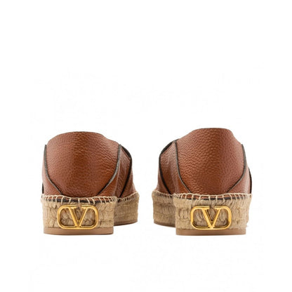 Valentino Garavani Espadrilles aus Leder mit Logoplakette
