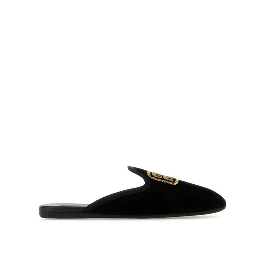 Mules à enfiler avec logo brodé Miu Miu