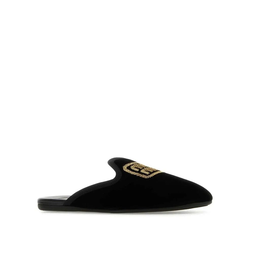 Mules à enfiler avec logo brodé Miu Miu