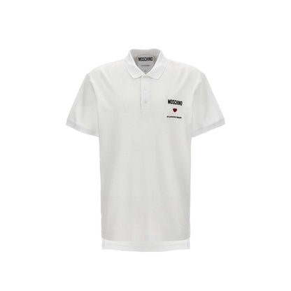 Moschino Couture „In Love We Trust“-Poloshirt aus Baumwolle