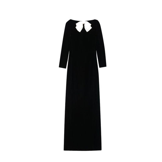 Saint Laurent Langes Samtkleid