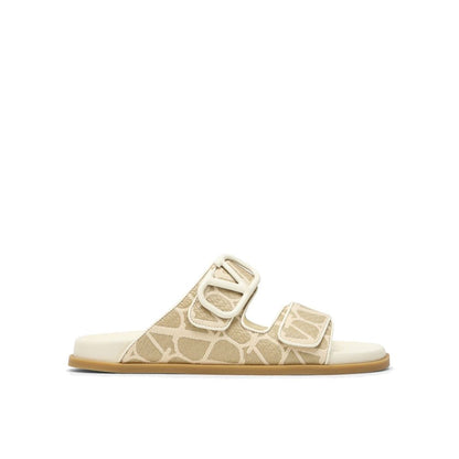 Valentino Garavani – Flache Sandalen „Toile Iconographe“