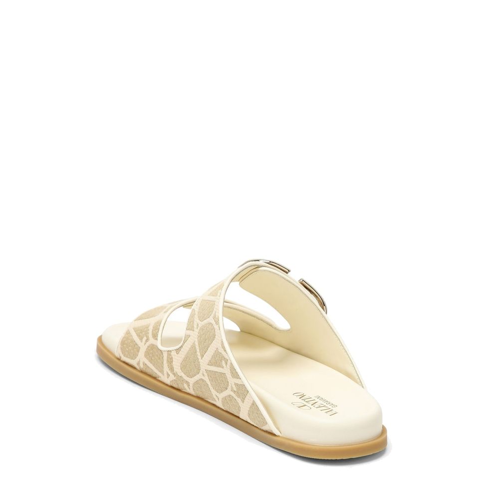 Valentino Garavani – Flache Sandalen „Toile Iconographe“