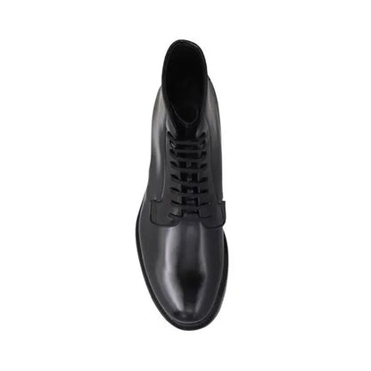 Prada Leder-Schnürstiefel