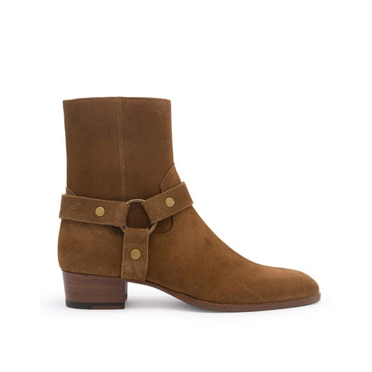 Saint Laurent Wyatt Ankle Boots mit Harness