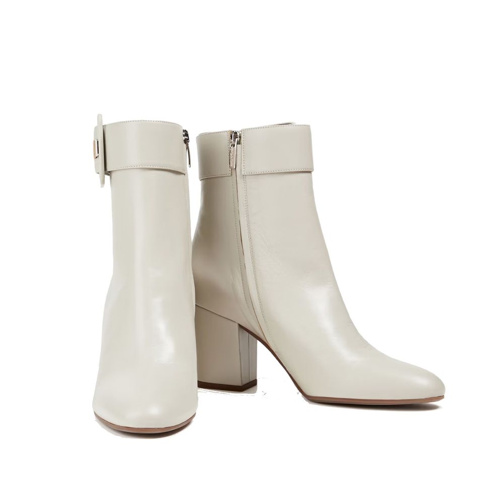 Bottes en cuir à boucle