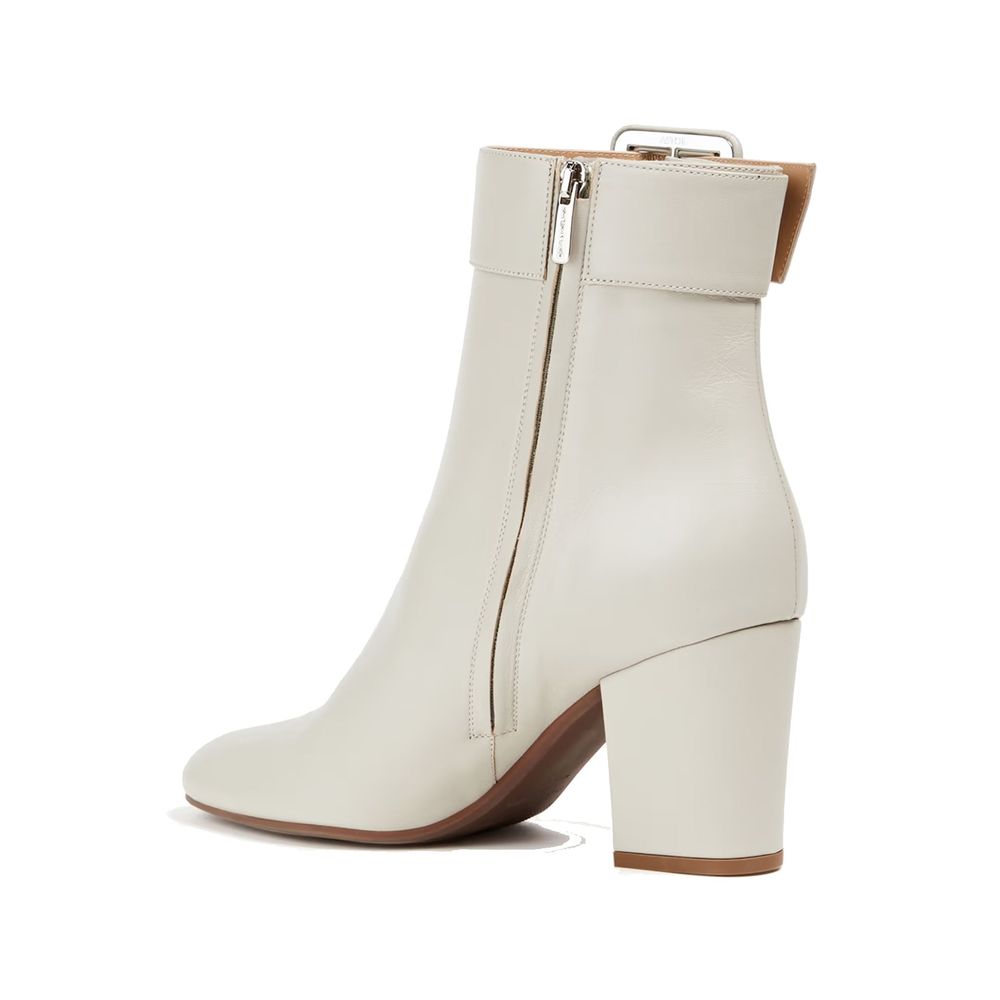 Bottes en cuir à boucle