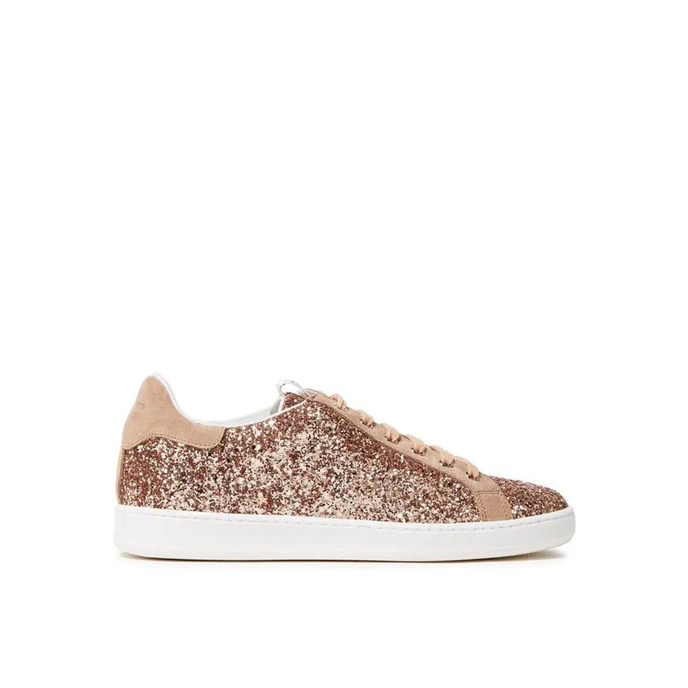 Sneakers tressées pailletées