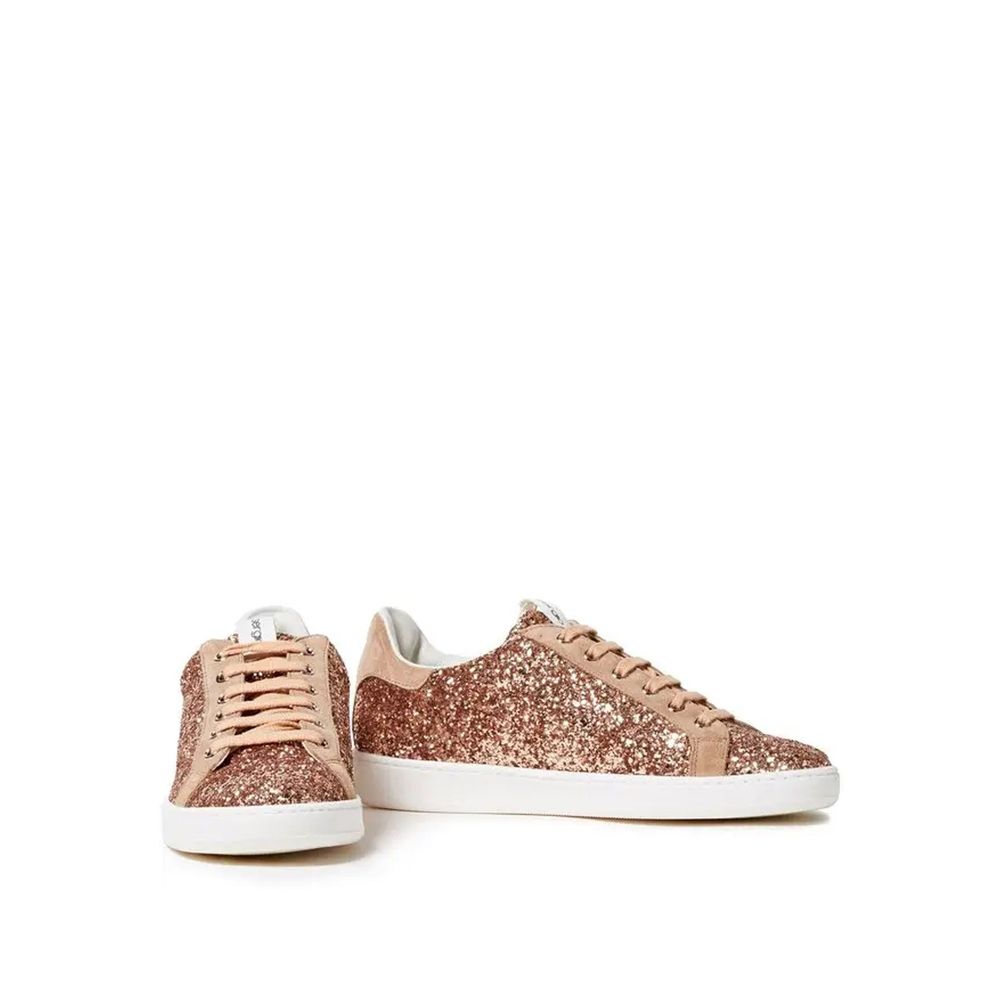Sneakers tressées pailletées
