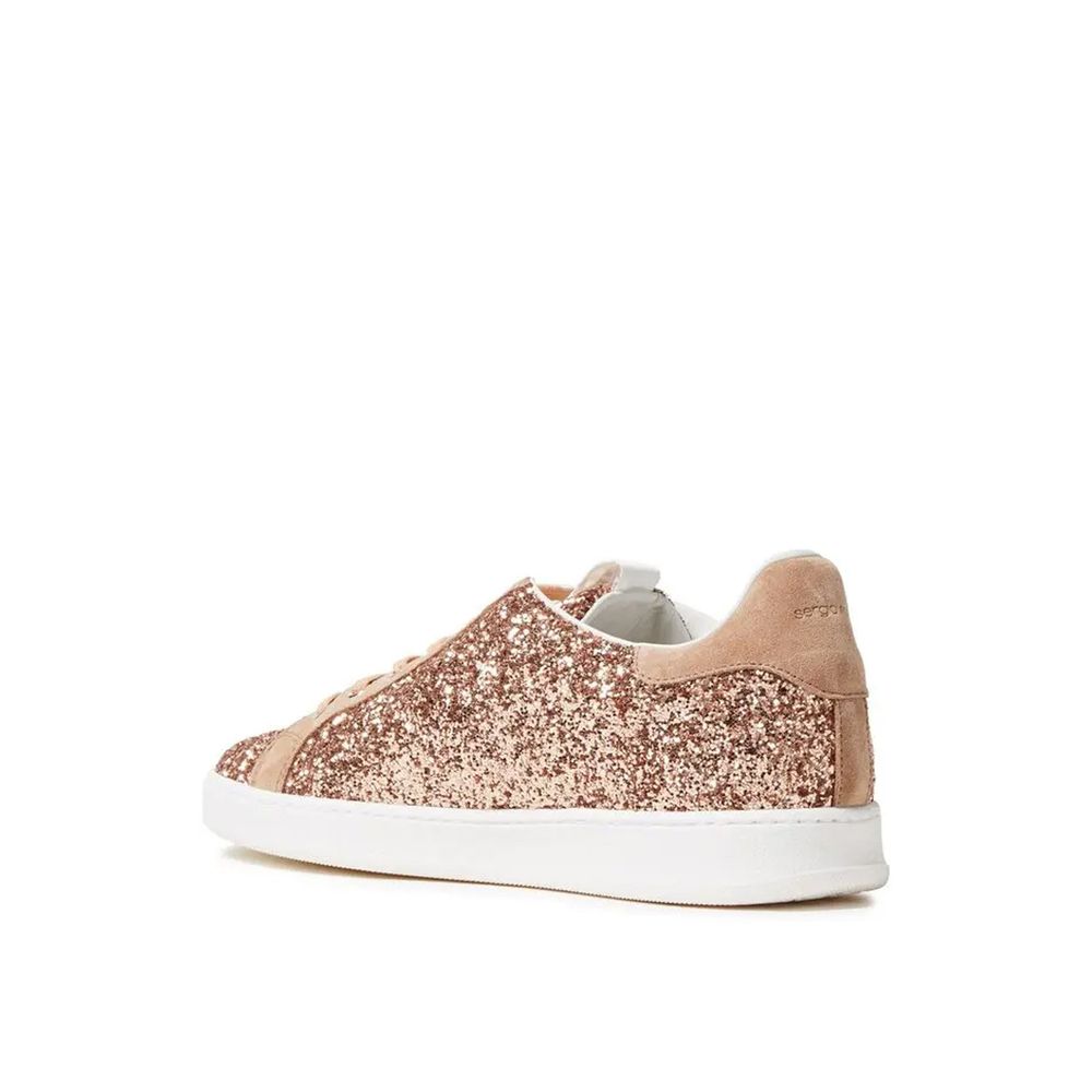 Sneakers tressées pailletées