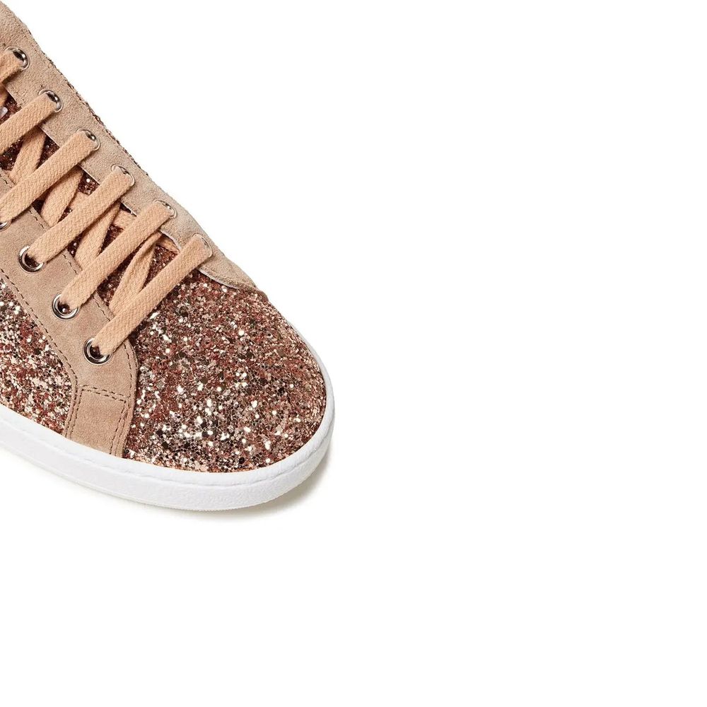Sneakers tressées pailletées