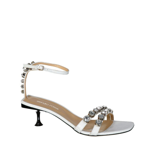 Sergio Rossi Ledersandalen mit Kristallen