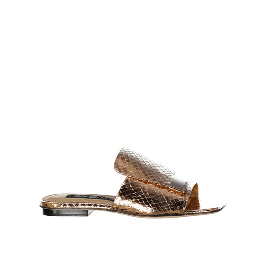 Flache Sandalen aus Leder von Sergio Rossi