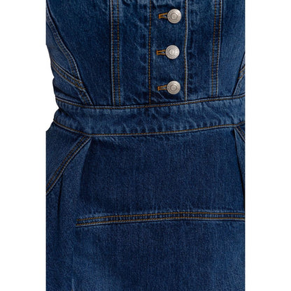 Mini-robe en jean Alexander McQueen